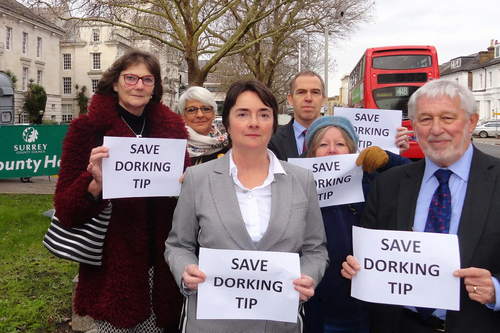 The Liberal Democrat Team opposing the closure of the Dorking Tip