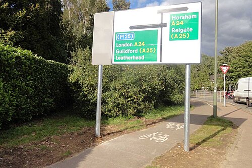 Cycle Lane in Dorking