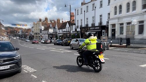 Motorbike in High Street